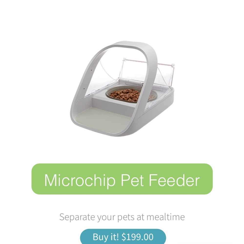 New microchip/ tag ID pet feeder for cats and small dogs